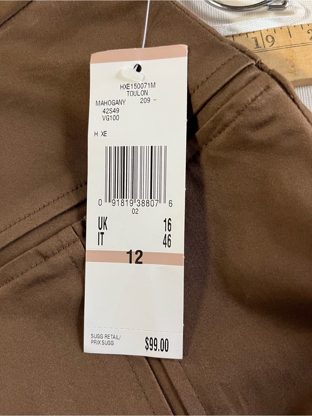 Anne Klein Chocolate Brown Flared A-Line Panel Skirt sz 12 NWT - Picture 5 of 8